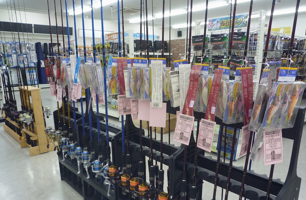 陳列された格安タックル