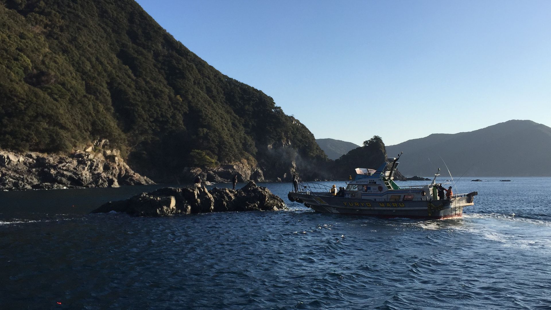 渡船で沖磯へ